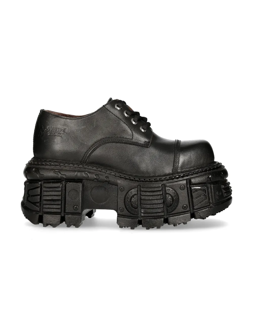 NEW ROCK Unisex Rugged Black Platform Ankle Shoes