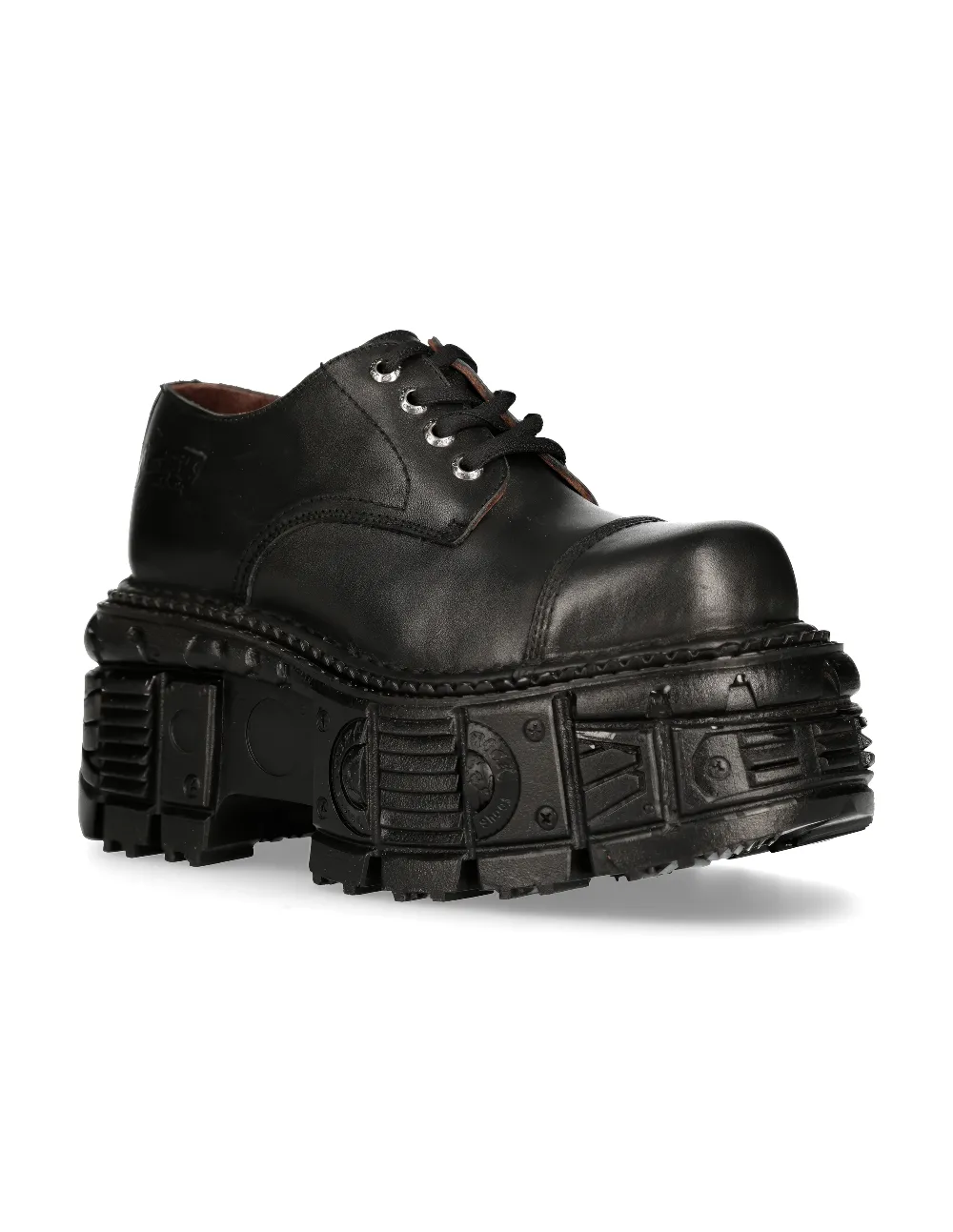 NEW ROCK Unisex Rugged Black Platform Ankle Shoes
