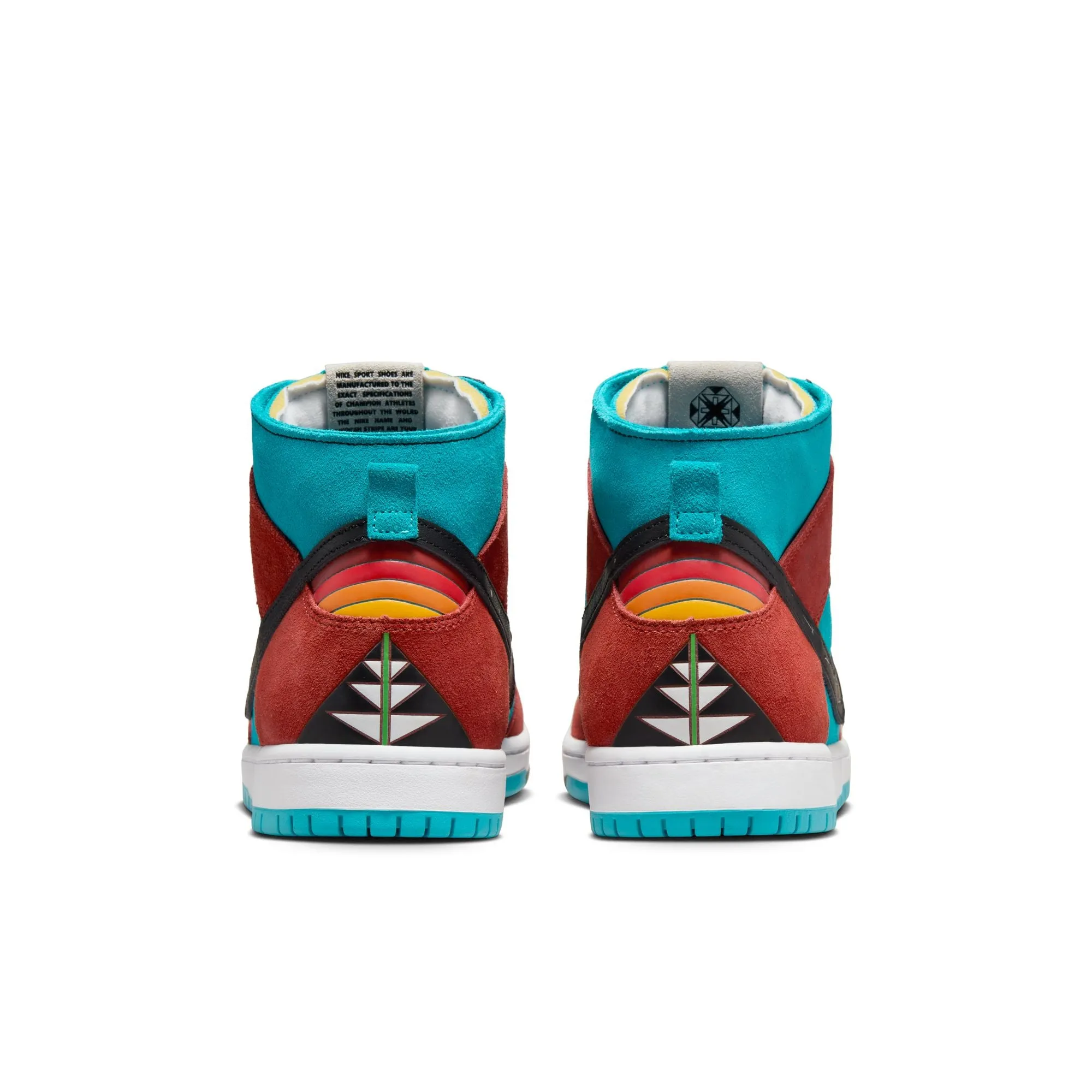 NIKE SB X DI'ORR GREENWOOD DUNK HIGH DECON TURQUOISE BLUE / BLACK-RUGGED ORANGE