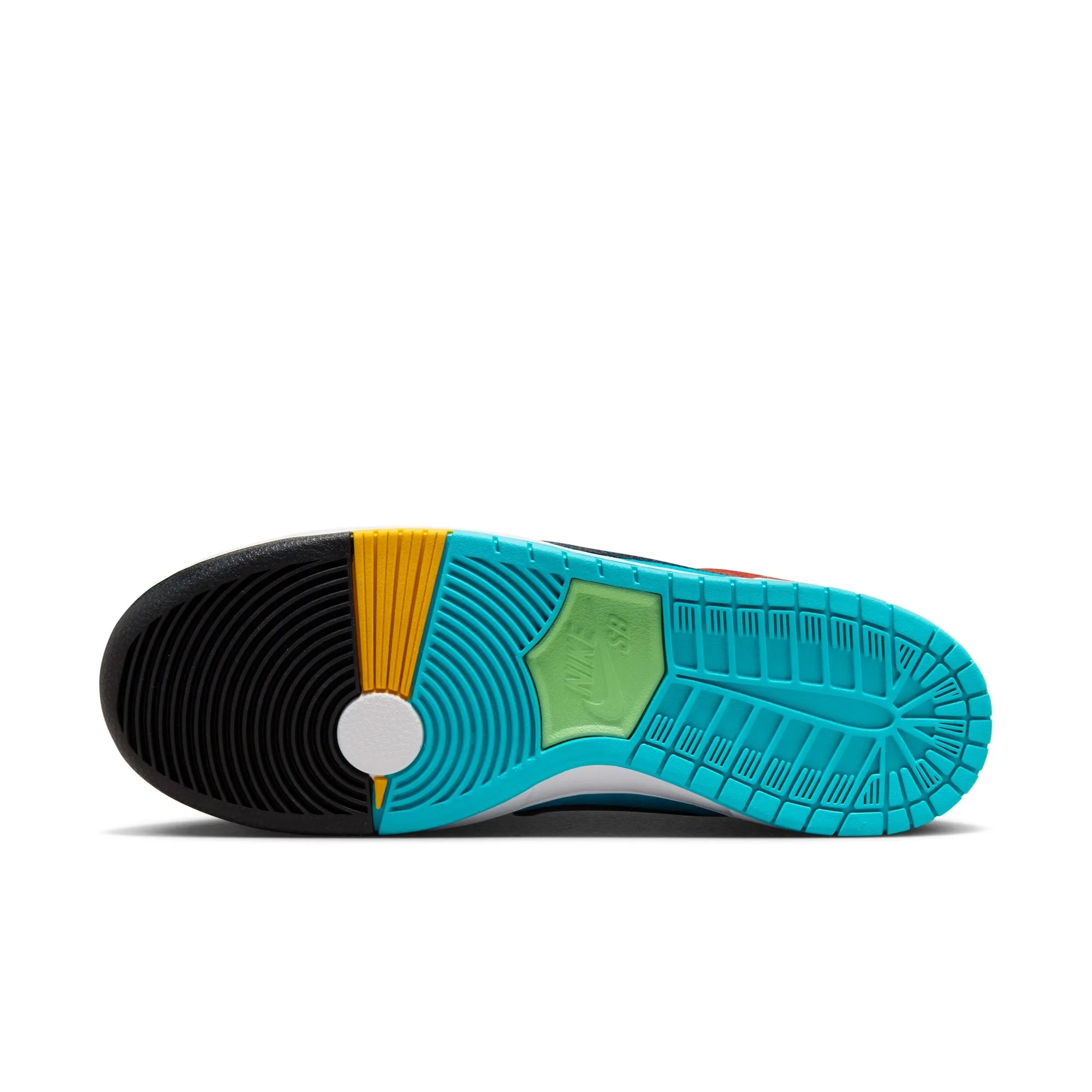 NIKE SB X DI'ORR GREENWOOD DUNK HIGH DECON TURQUOISE BLUE / BLACK-RUGGED ORANGE