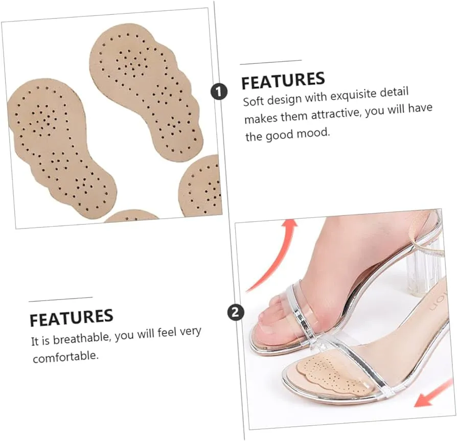 Non-Slip Forefoot Insole Pad Shoe Inserts for Women Sandals