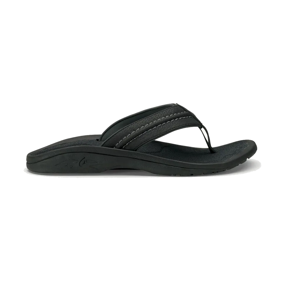 OluKai Men's Hokua Black/Dark Shadow