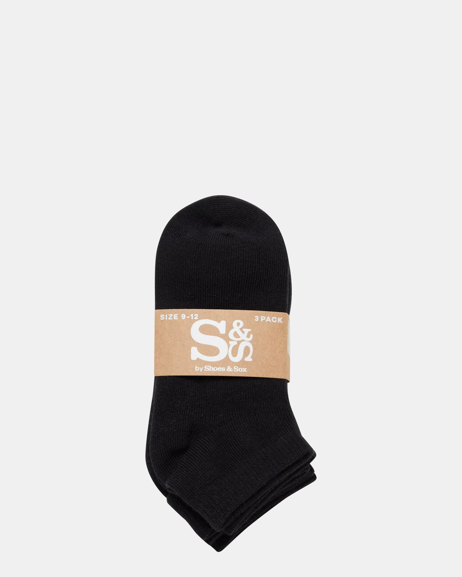 Plain Low Cut 3 Pack Black