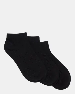 Plain Low Cut 3 Pack Black