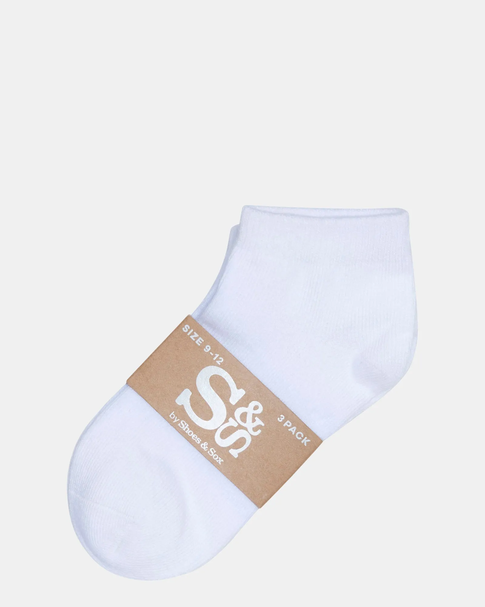 Plain Low Cut 3 Pack White