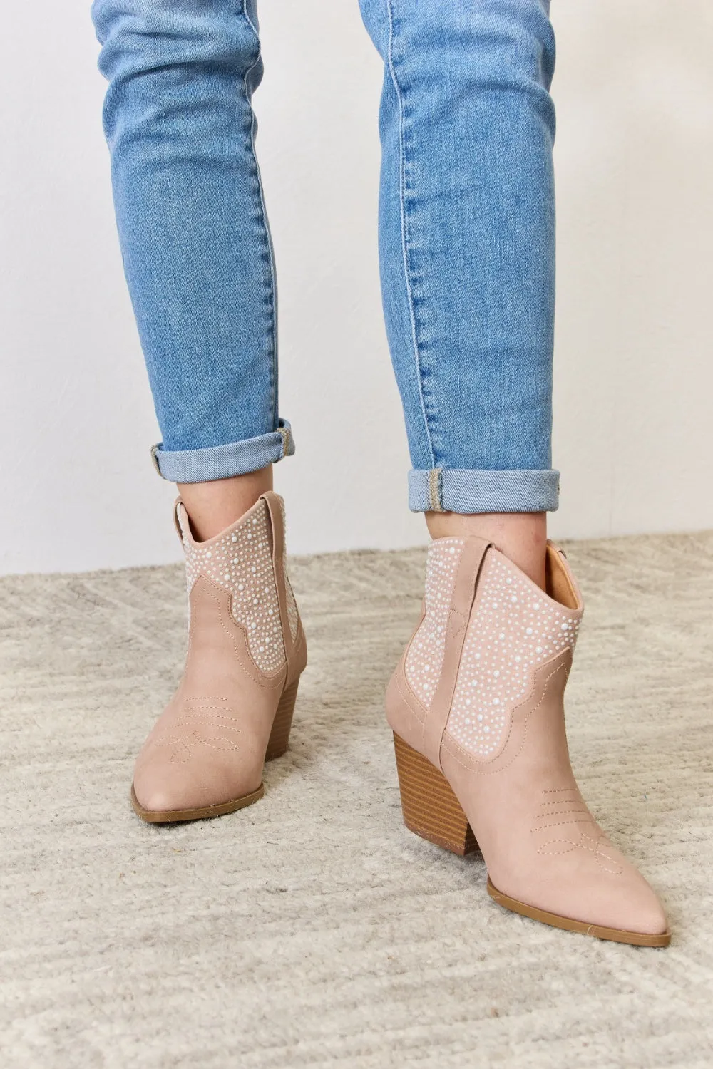 Rhineestone Ankle Cowgirl Booties
