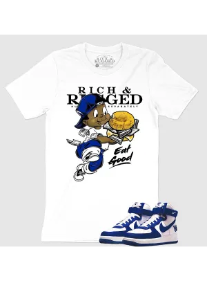 Rich & Rugged T-Shirt - Eat Good - White