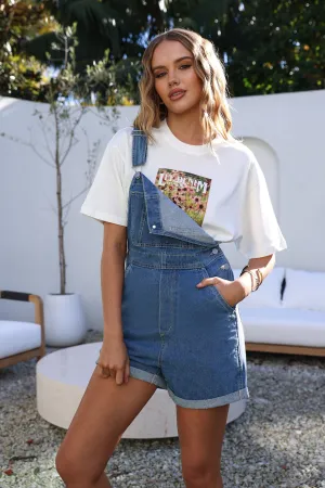 RIDERS BY LEE 90's Dungaree Short River Fade