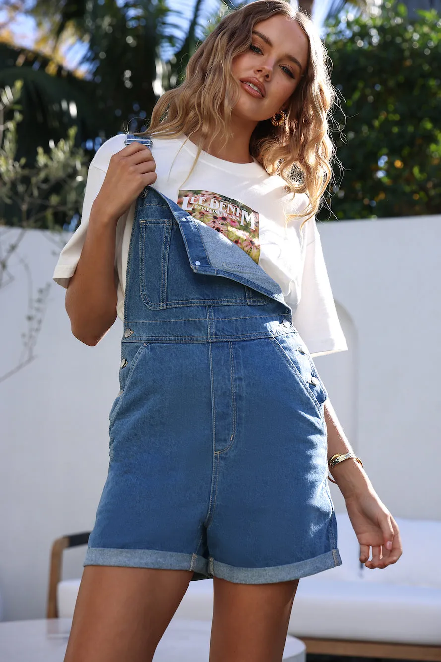 RIDERS BY LEE 90's Dungaree Short River Fade