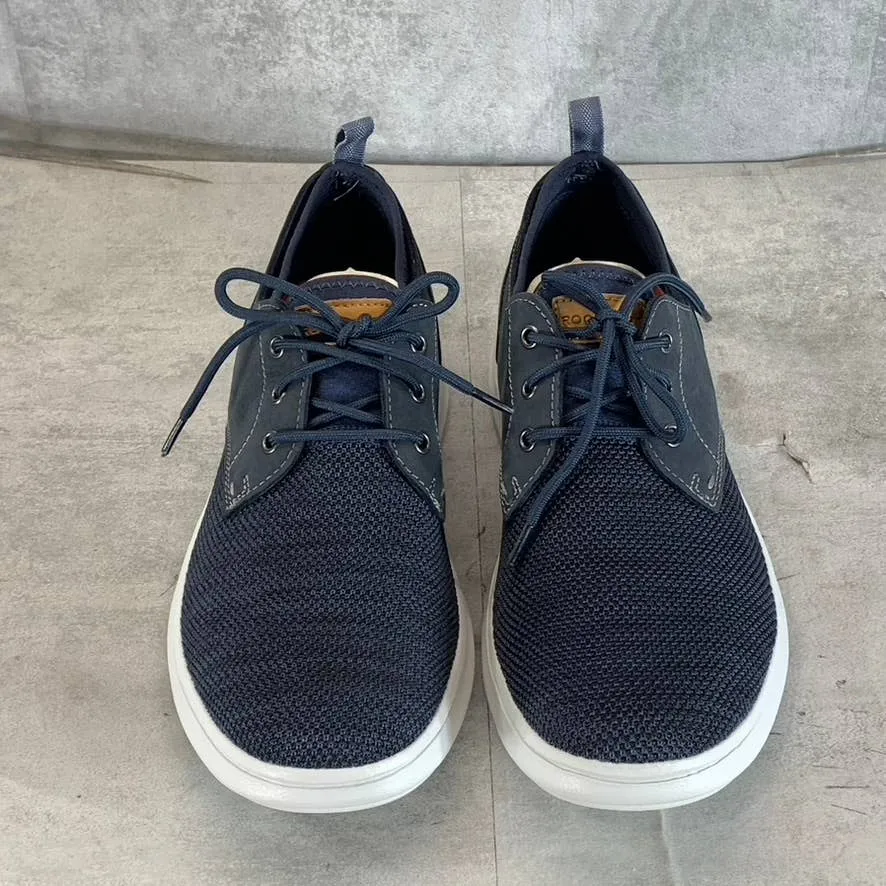 ROCKPORT Men's Navy Nubuck/Mesh Zaden Plain-Toe Lace-Up Oxfords SZ 8.5
