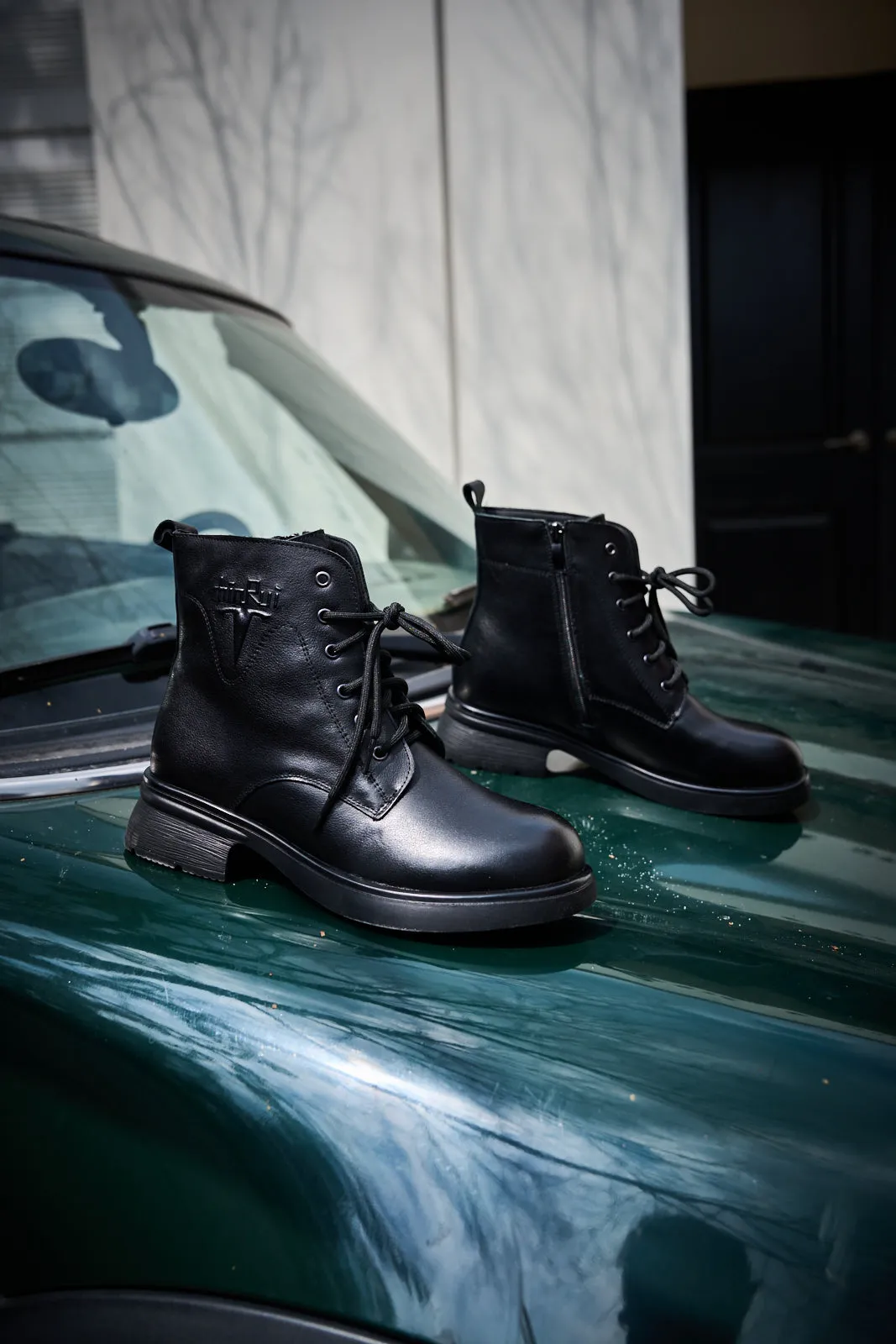 Rumour Has It | Filip Combat Ankle Leather Boots