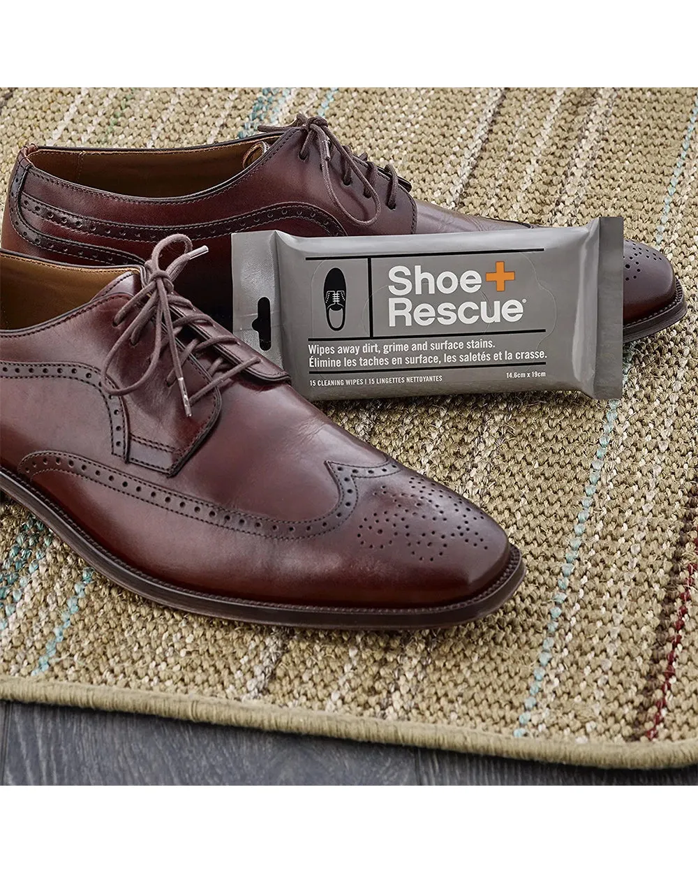 Shoe Rescue All Natural Cleaning Resealable Wipes L8 x W18 x H1.5 cm Pack of 15