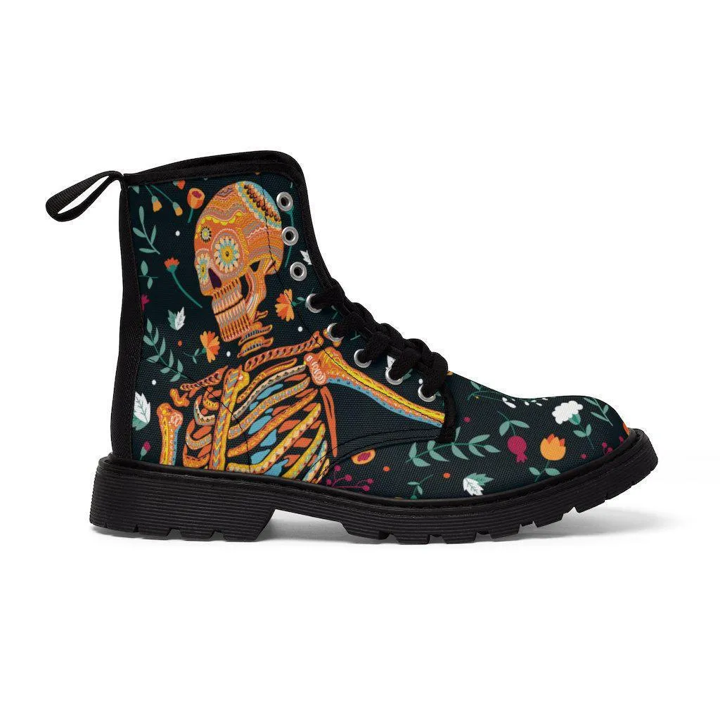 Skull Flower Boots
