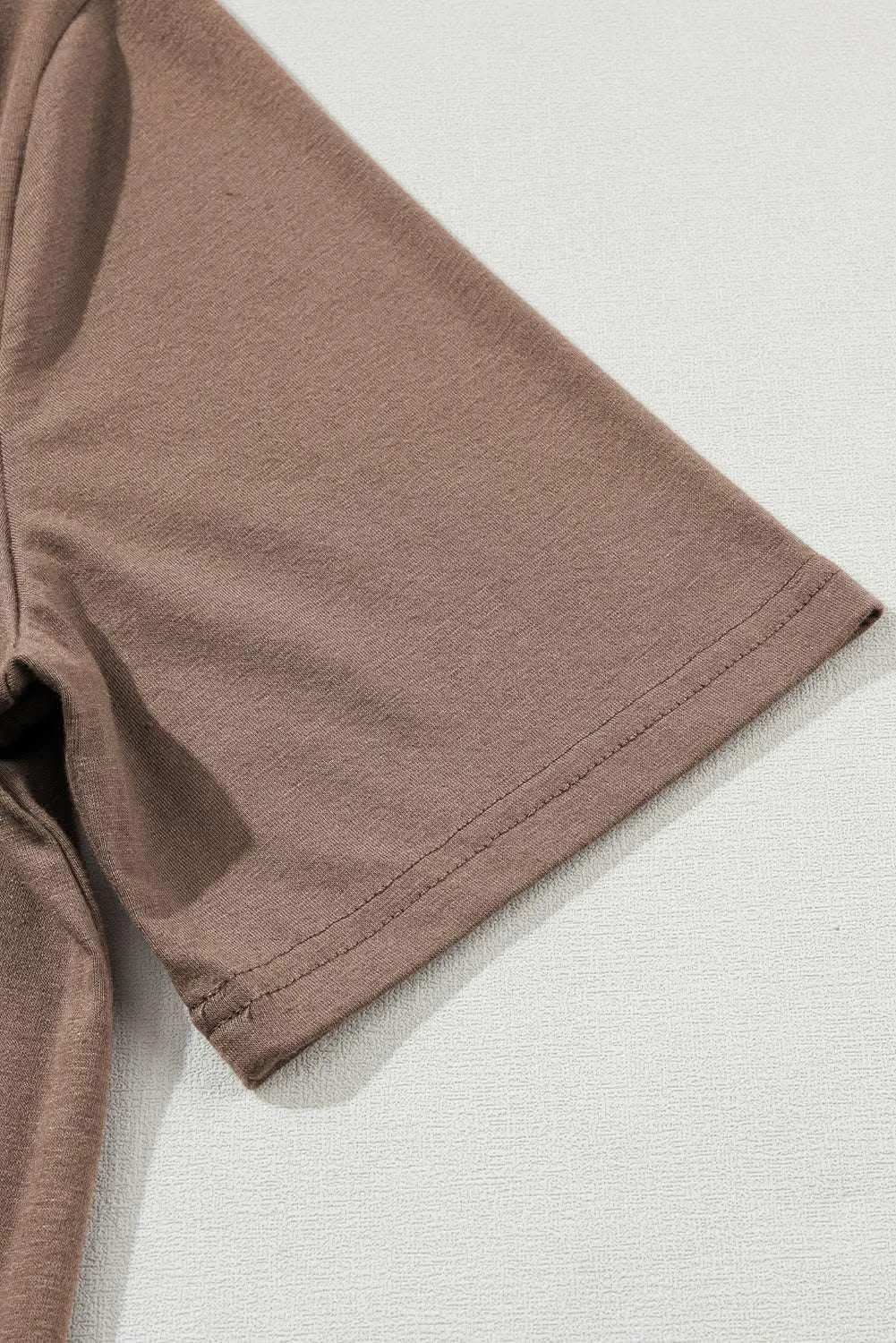 Smoke Gray Solid Color T Shirt 2pcs Wide Leg Pants Set