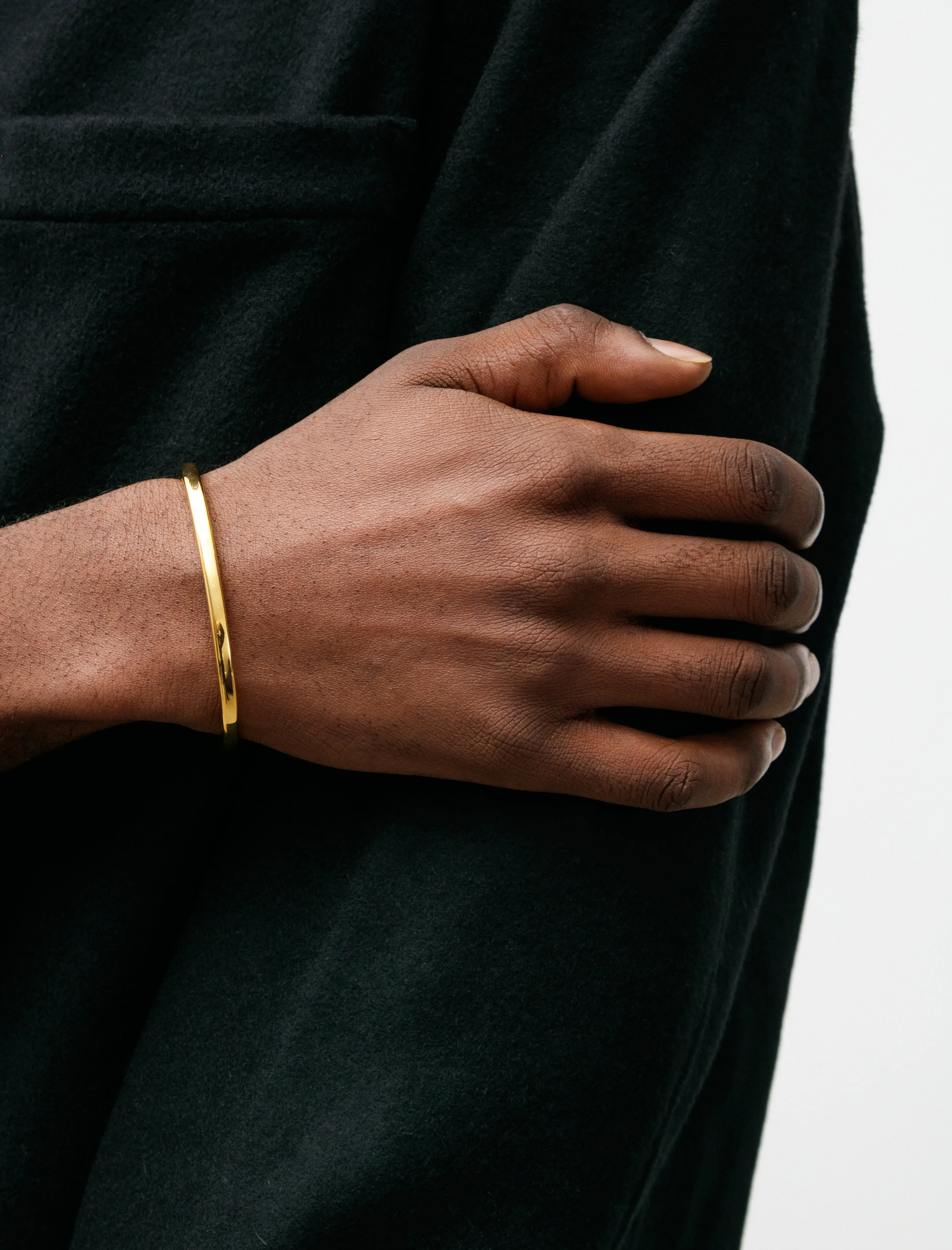 Square Bracelet Polished Gold