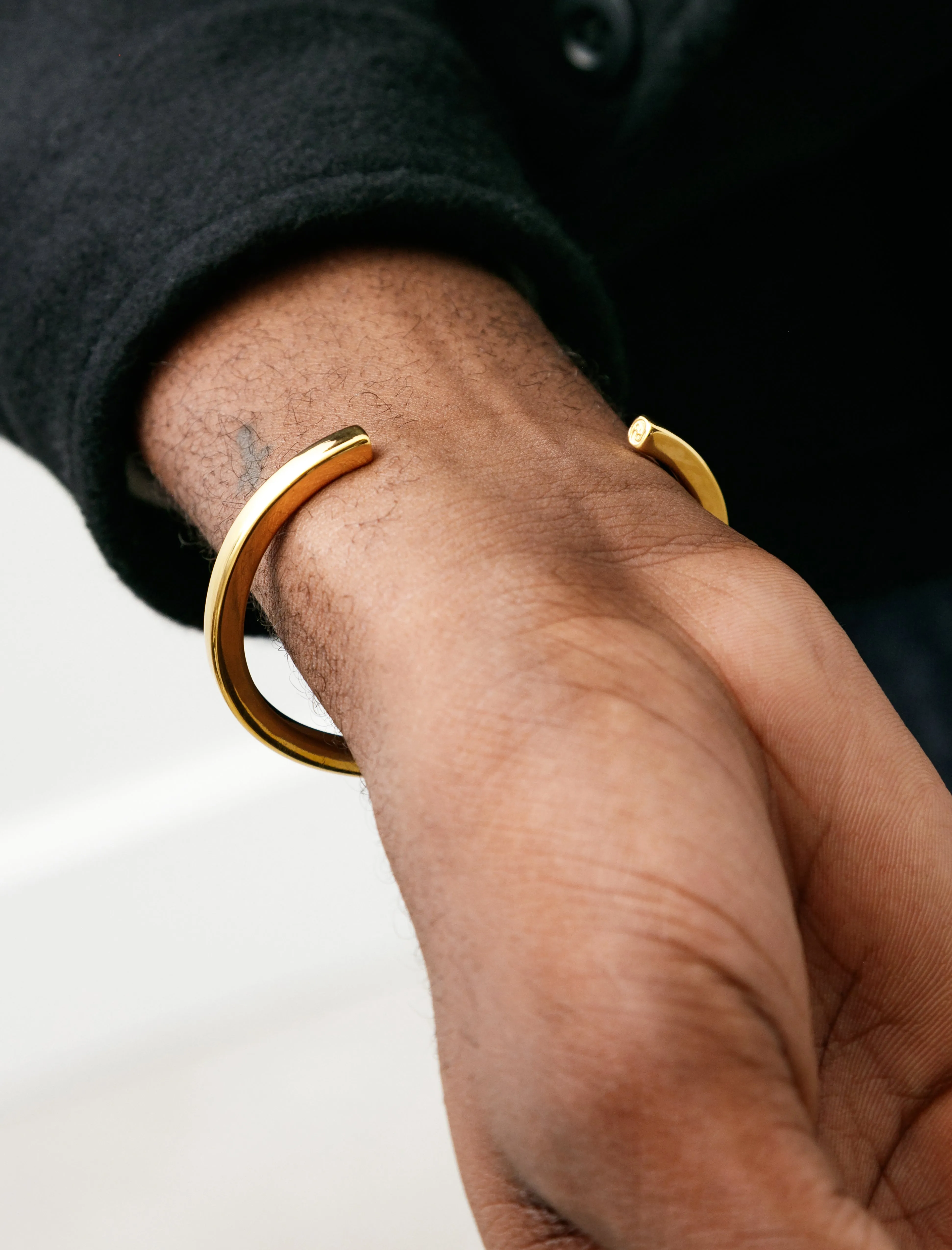 Square Bracelet Polished Gold