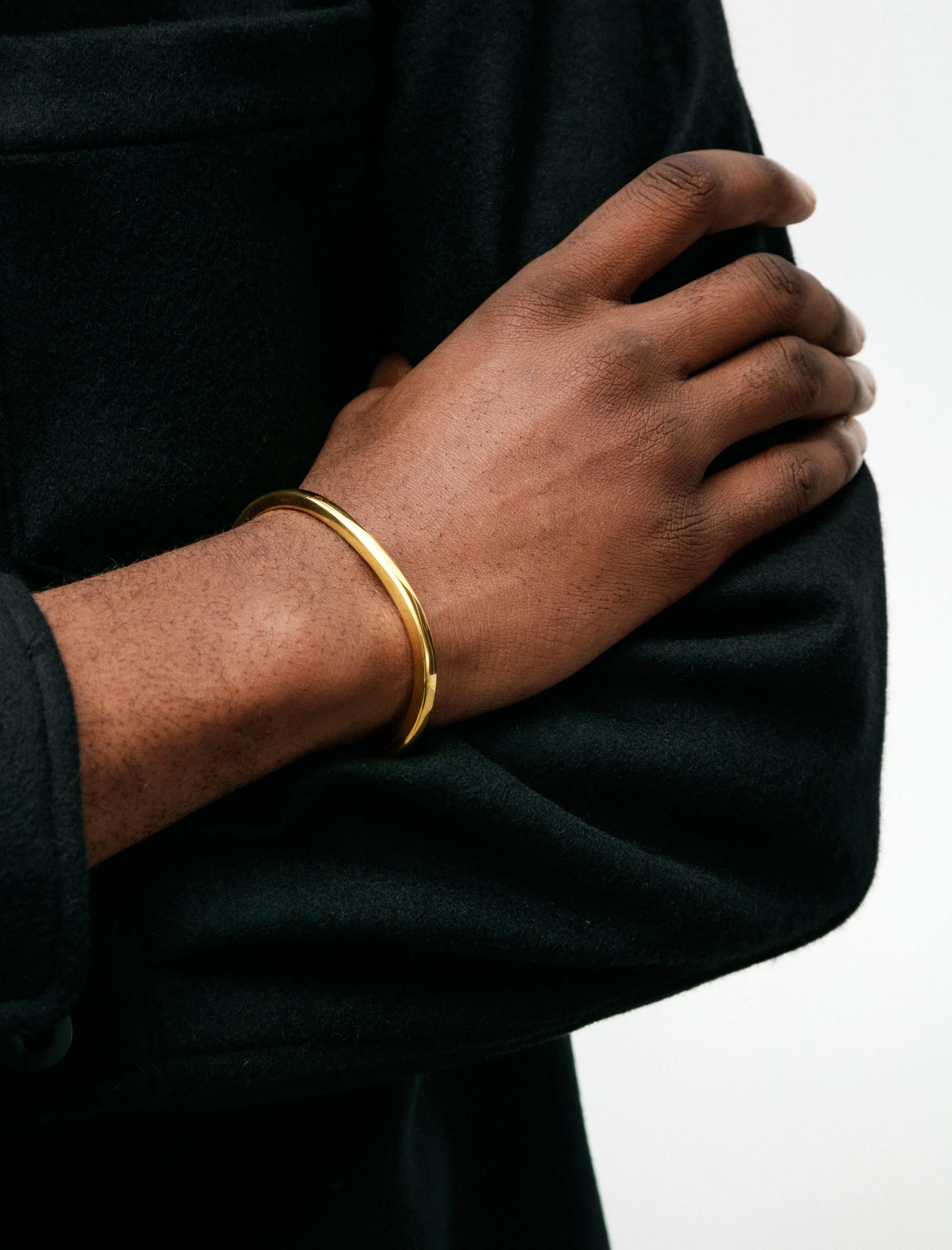 Square Bracelet Polished Gold