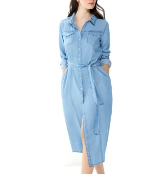 Tencel Denim Midi Dress