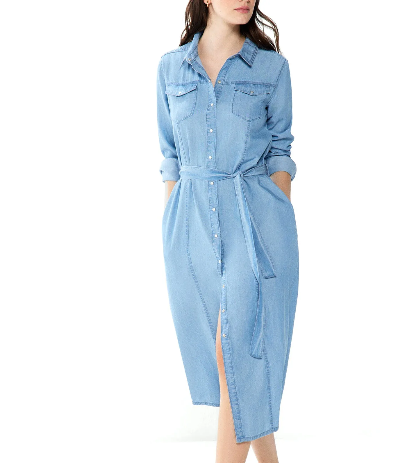 Tencel Denim Midi Dress