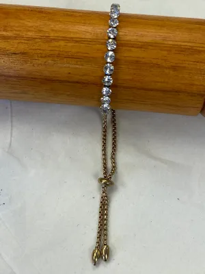 TENNIS BRACELET- Adjustable in Yellow, Silver or Rose Gold Stainless Steel by ARZ