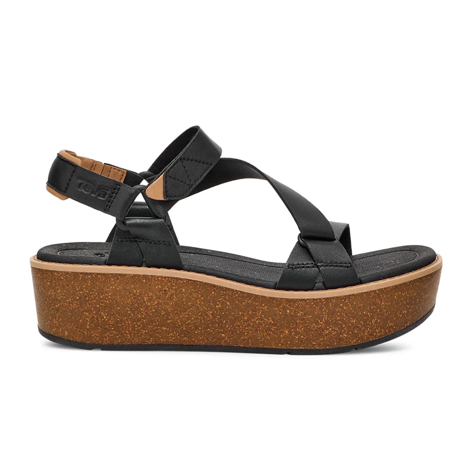 Teva Madera Wedge Sandal (Women) - Black