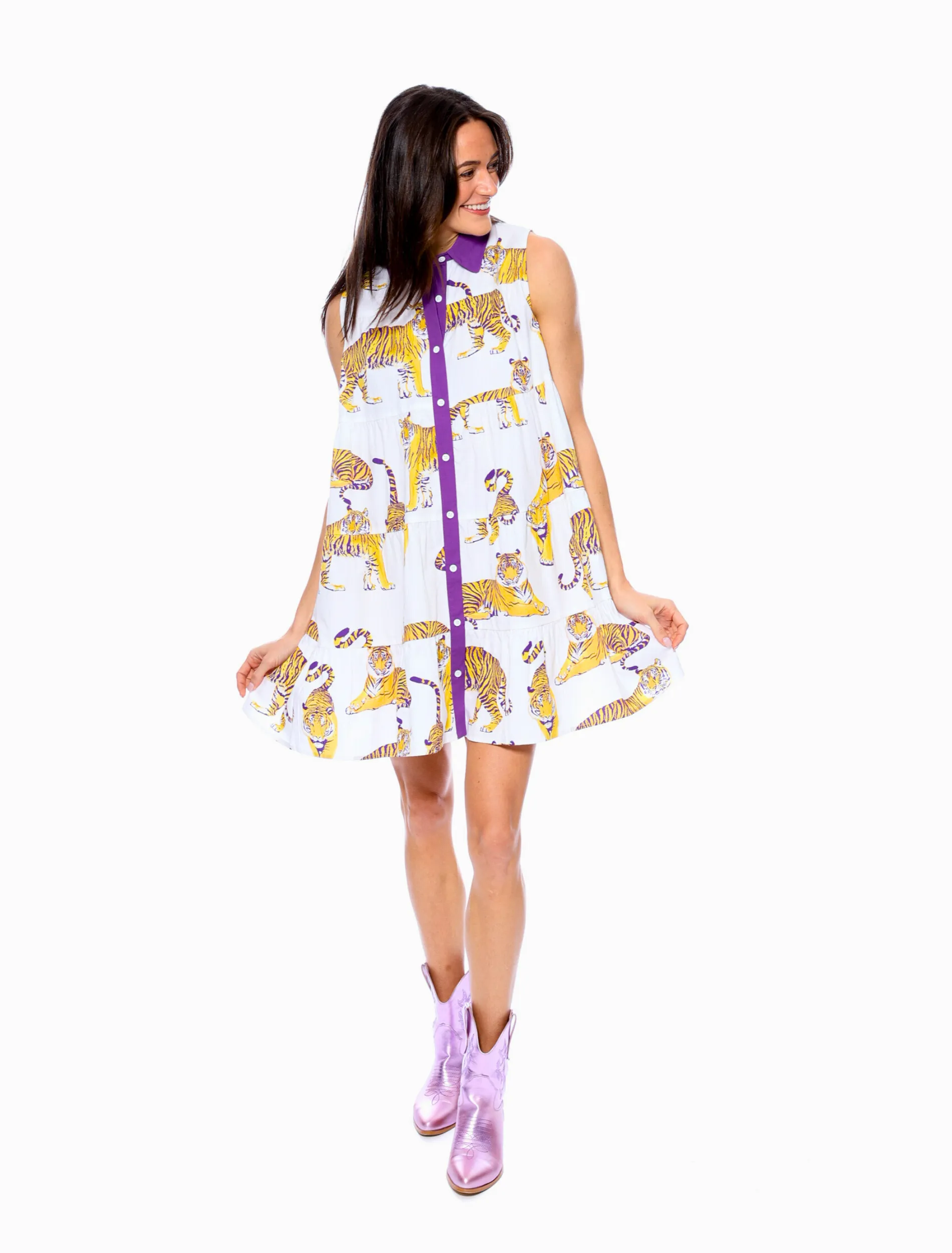 The LSU Tigers Poplin Tank Dress