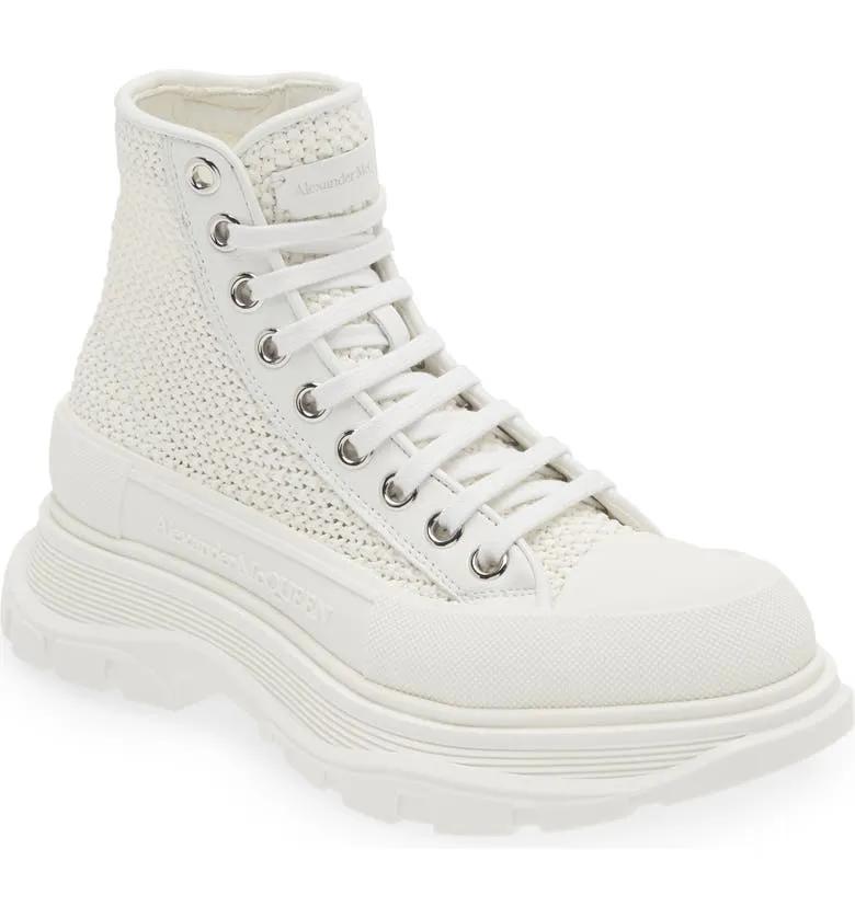 Tread Slick Woven Raffia High Top Sneaker