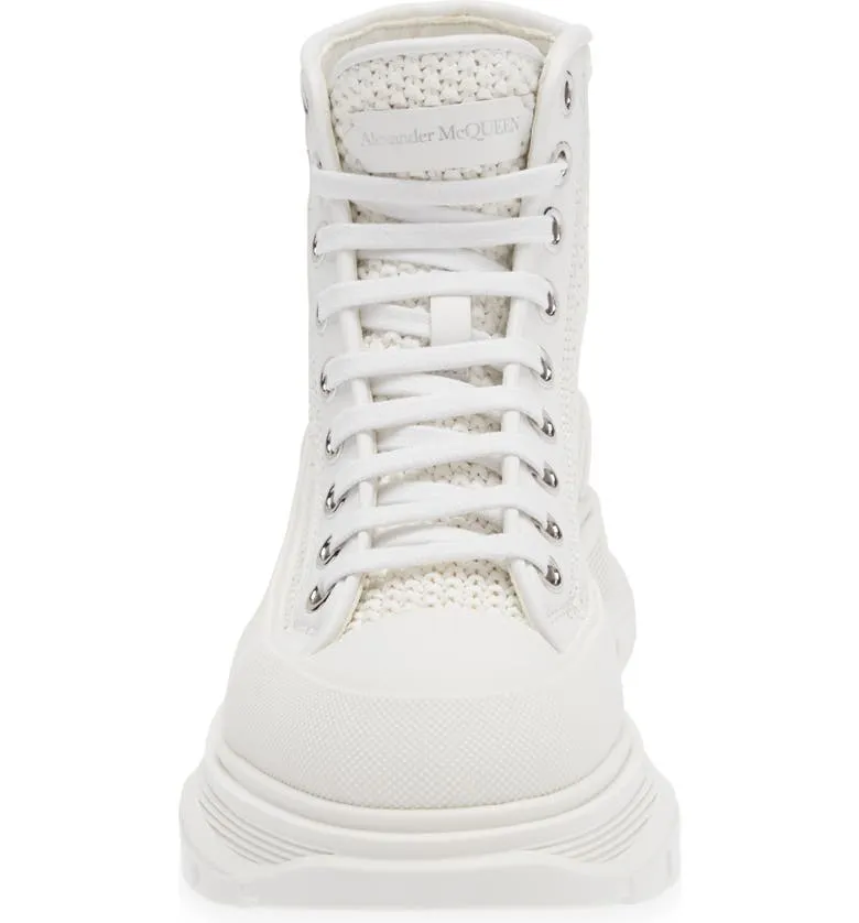 Tread Slick Woven Raffia High Top Sneaker