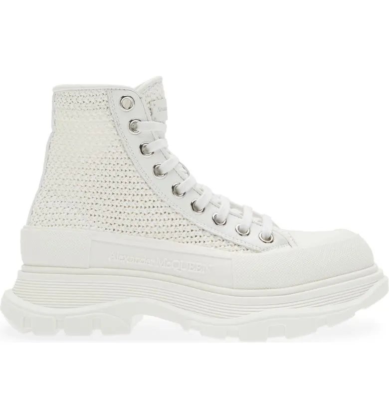 Tread Slick Woven Raffia High Top Sneaker