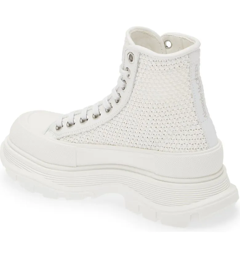 Tread Slick Woven Raffia High Top Sneaker