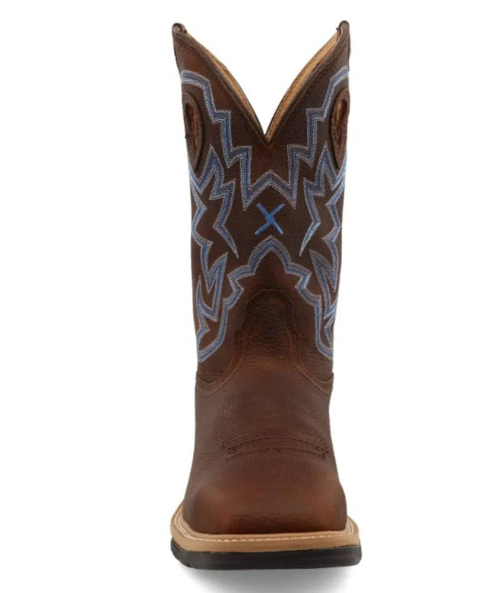 Twisted X Men’s Lite Steel Toe 12” Brown Pebble Work Boot