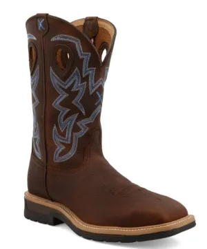 Twisted X Men’s Lite Steel Toe 12” Brown Pebble Work Boot