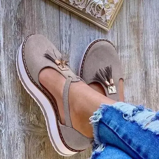 Vella - Tassel Platform Flats