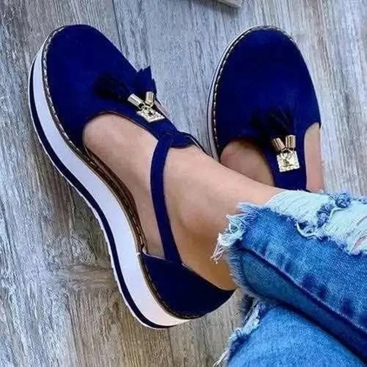 Vella - Tassel Platform Flats