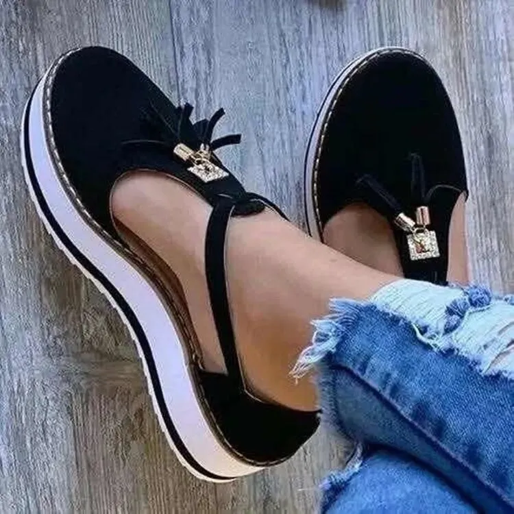 Vella - Tassel Platform Flats