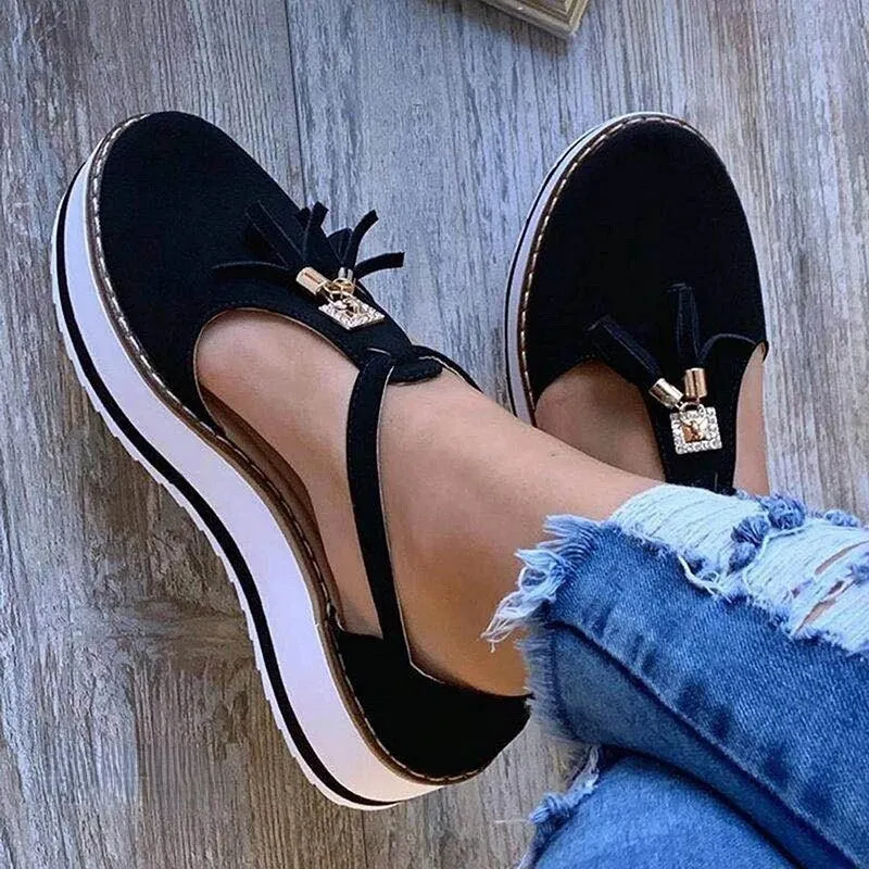 Vella - Tassel Platform Flats