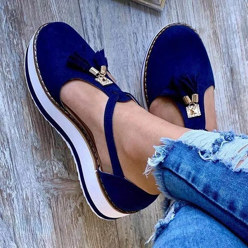 Vella - Tassel Platform Flats