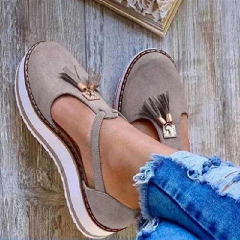 Vella - Tassel Platform Flats