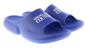 Versace Jeans Couture Blue Signature Platform Slide Sandals-