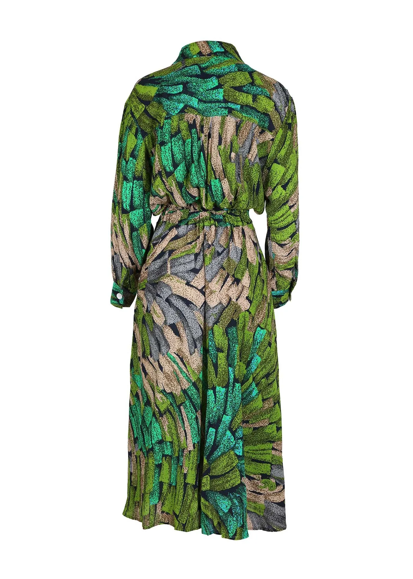 Vivant Parisian Midi Wrap Dress Green in Viscose