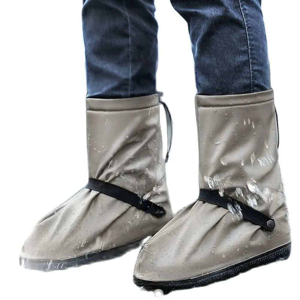 Waterproof Reusable Rainproof Motorcycle Bike Boot Covers with Zipper and Drawstring