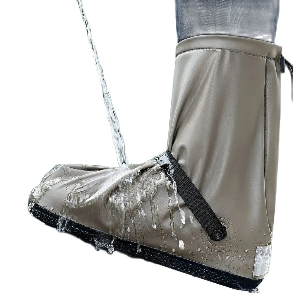 Waterproof Reusable Rainproof Motorcycle Bike Boot Covers with Zipper and Drawstring