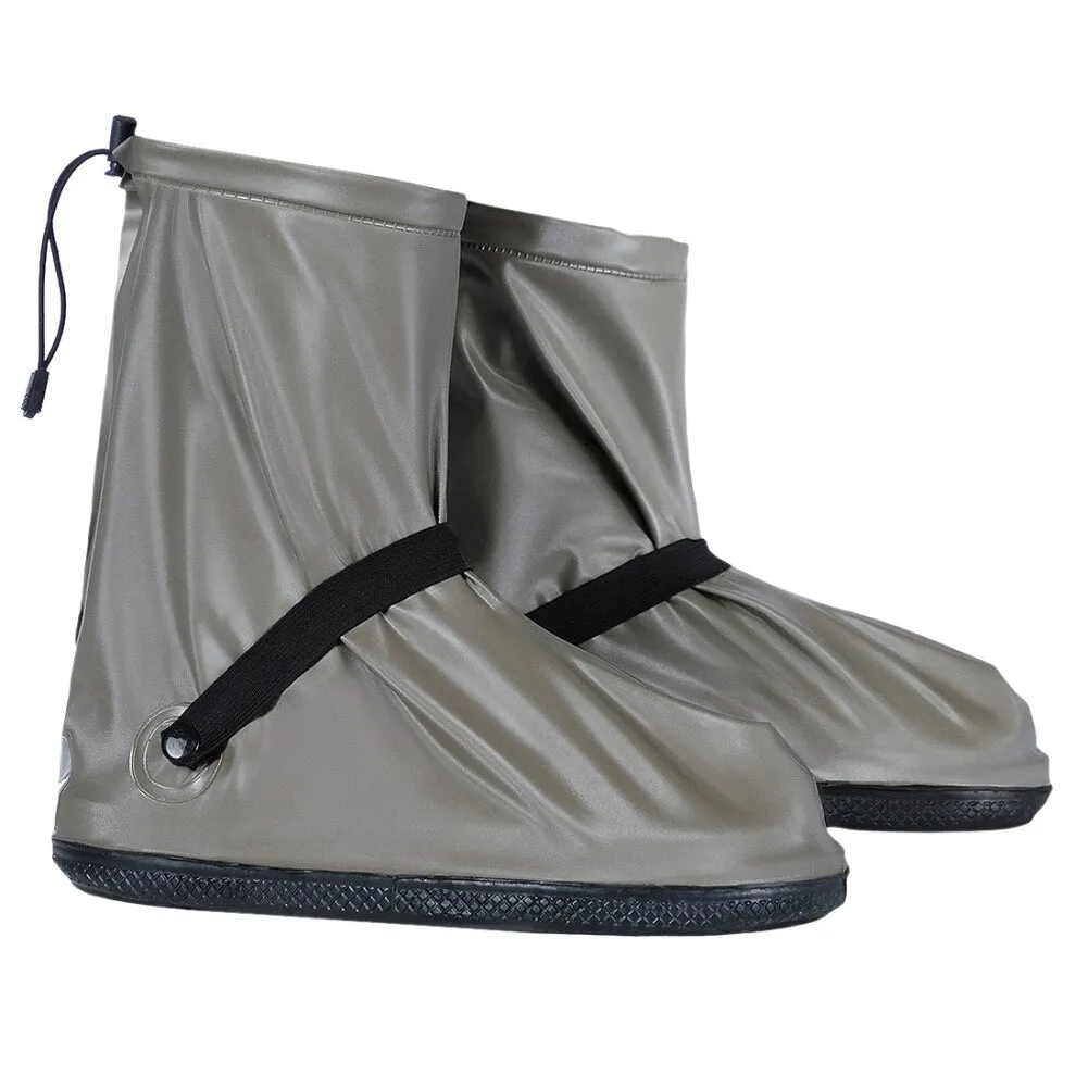 Waterproof Reusable Rainproof Motorcycle Bike Boot Covers with Zipper and Drawstring
