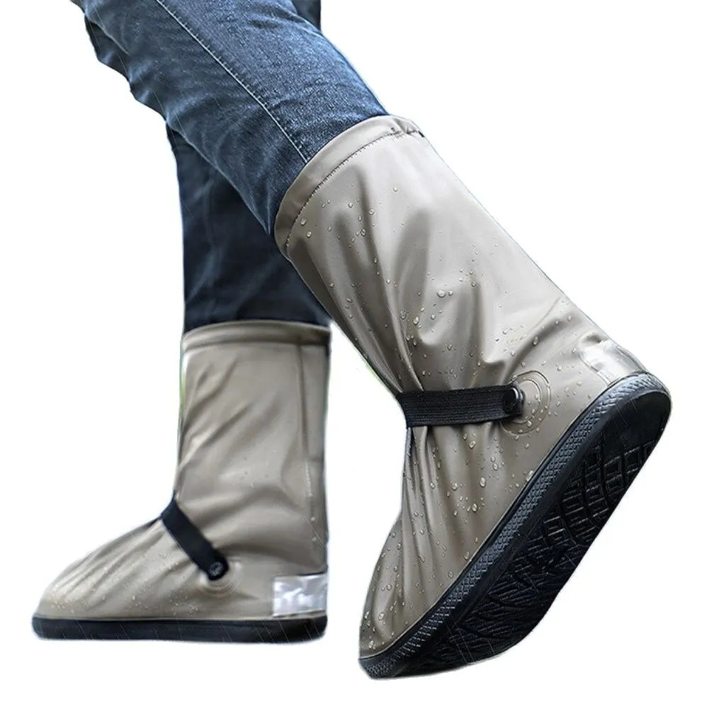 Waterproof Reusable Rainproof Motorcycle Bike Boot Covers with Zipper and Drawstring