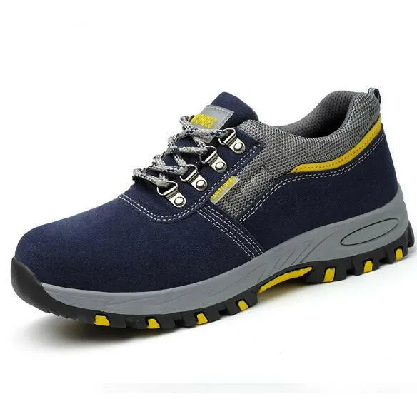 Winter Men Safety Work Boots Warm Plush Fur Mens Labor Insurance Puncture Proof Snow Boot Man Steel Toe Cap Shoes Male
