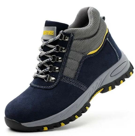 Winter Men Safety Work Boots Warm Plush Fur Mens Labor Insurance Puncture Proof Snow Boot Man Steel Toe Cap Shoes Male