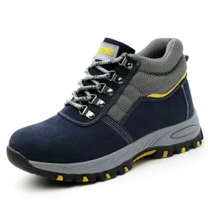 Winter Men Safety Work Boots Warm Plush Fur Mens Labor Insurance Puncture Proof Snow Boot Man Steel Toe Cap Shoes Male