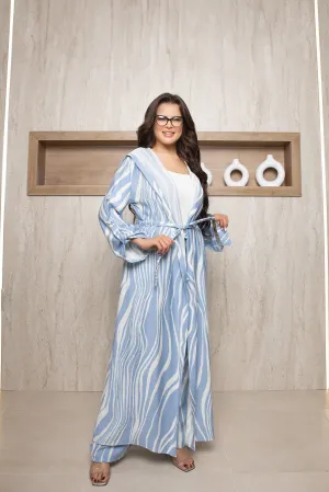Zebra Chic 2-Piece Set  BLUE & White